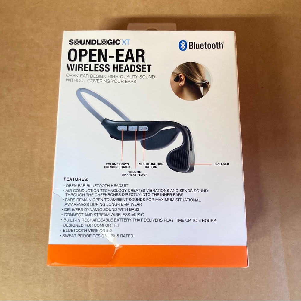 SoundlogicXT Open-ear Wireless Headset New In Box Bluetooth - Picture 2 of 3